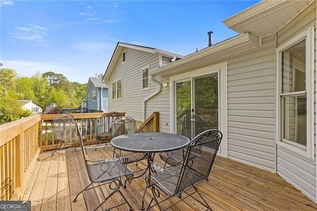 4811 Nevilly Way, Marietta, GA 30066 - wooden terrace with outdoor dining space