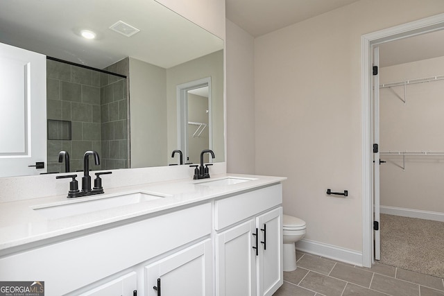432 Cantrell Dr, Dallas, GA 30157 - full bathroom with toilet, double vanity, a sink, and visible vents
