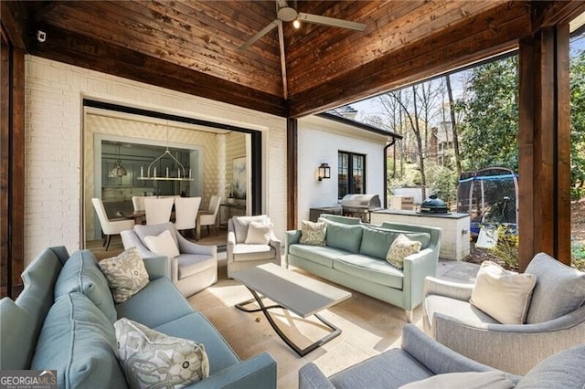 view of sunroom
