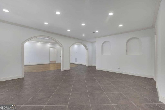 2932 Springbluff Ln, Buford, GA 30519 - unfurnished room featuring visible vents, recessed lighting, and ornamental molding