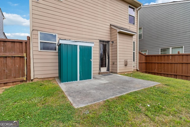 rear view of property with a patio