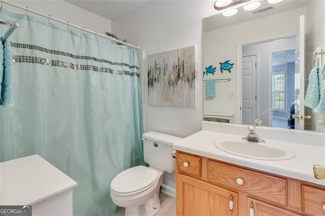 2602 Midler Ct, Buford, GA 30519 - full bathroom with vanity and a shower with shower curtain