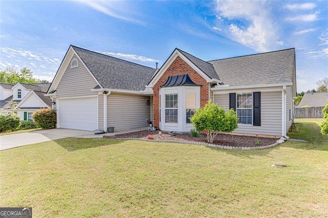2602 Midler Ct, Buford, GA 30519 - view of front of house with concrete driveway, a garage, and a shingled roof
