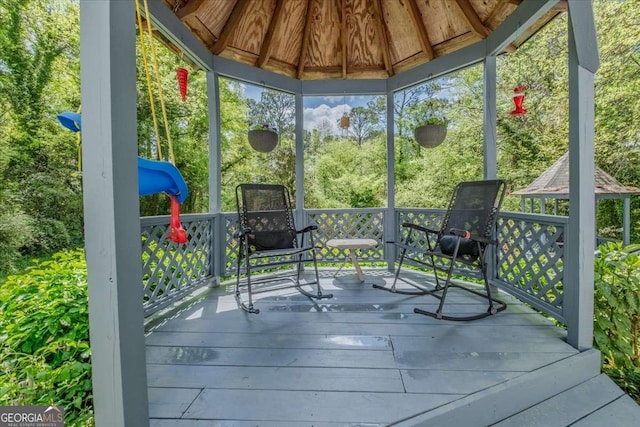 20 Mitchell Cir SE, Rome, GA 30161 - wooden deck featuring a gazebo