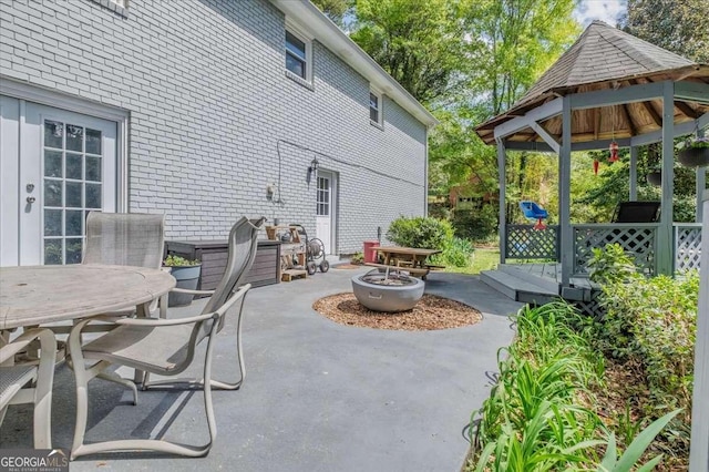 20 Mitchell Cir SE, Rome, GA 30161 - view of patio featuring a gazebo and outdoor dining area