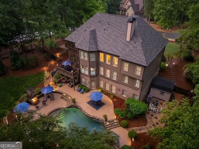 drone / aerial view