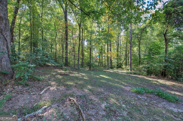 view of local wilderness featuring a wooded view
