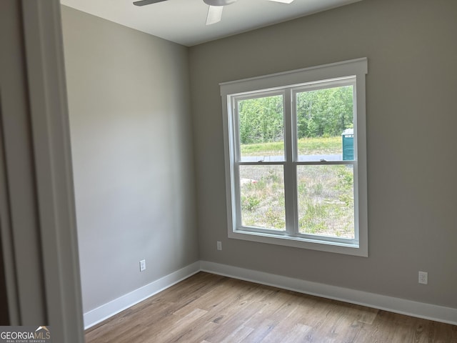 1159 Paris Ave, Swainsboro, GA 30401 - unfurnished room featuring ceiling fan, baseboards, and wood finished floors