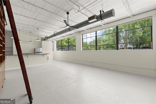 830 Dekalb Ave Unit 1, Atlanta, GA 30307 - garage with refrigerator and a ceiling fan