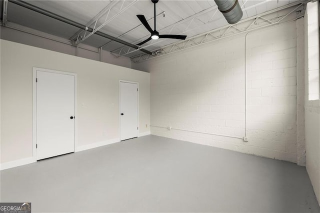 830 Dekalb Ave Unit 1, Atlanta, GA 30307 - garage with concrete block wall