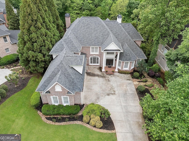 view from above of property