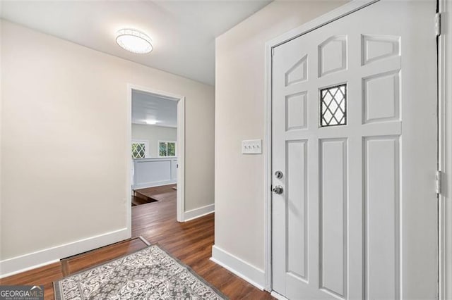 2490 Turtle Ter, Grayson, GA 30017 - entrance foyer featuring baseboards and dark wood-style floors