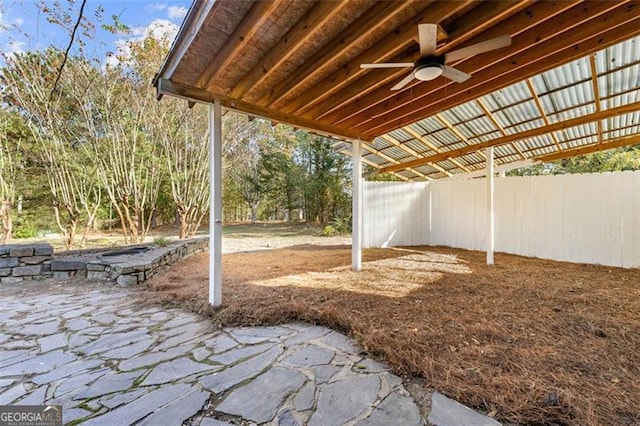 2490 Turtle Ter, Grayson, GA 30017 - view of patio featuring ceiling fan