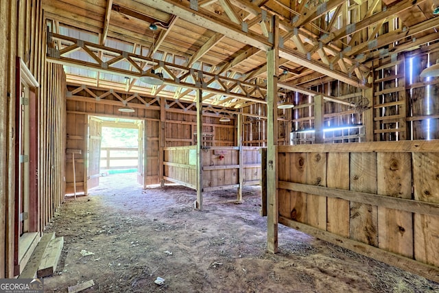 view of horse barn