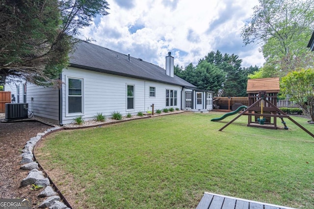 220 Chandler Ct, Sugar Hill, GA 30518 - view of yard with a playground and cooling unit