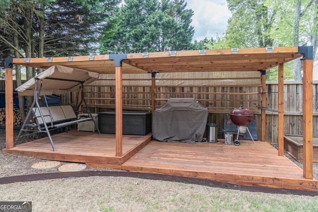 220 Chandler Ct, Sugar Hill, GA 30518 - wooden deck featuring grilling area