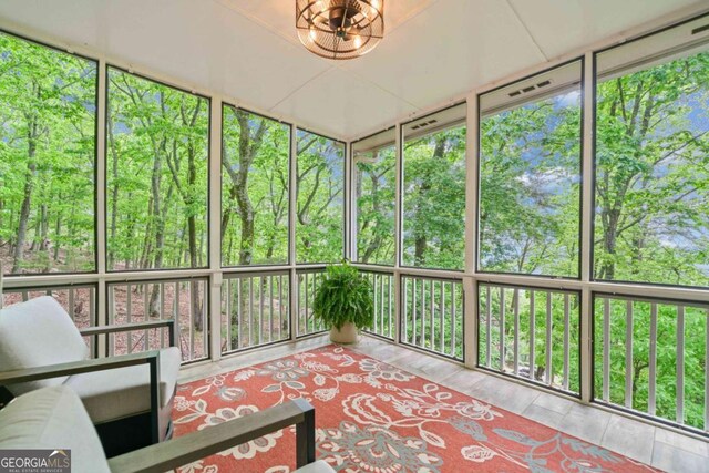 view of sunroom / solarium