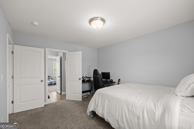 view of carpeted bedroom