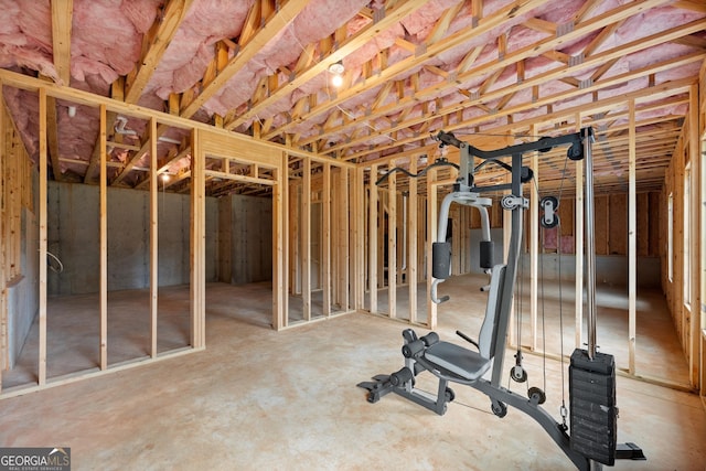 view of basement