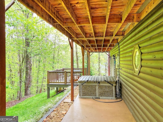 455 Old Cherokee Rd, Cleveland, GA 30528 - view of patio with a view of trees