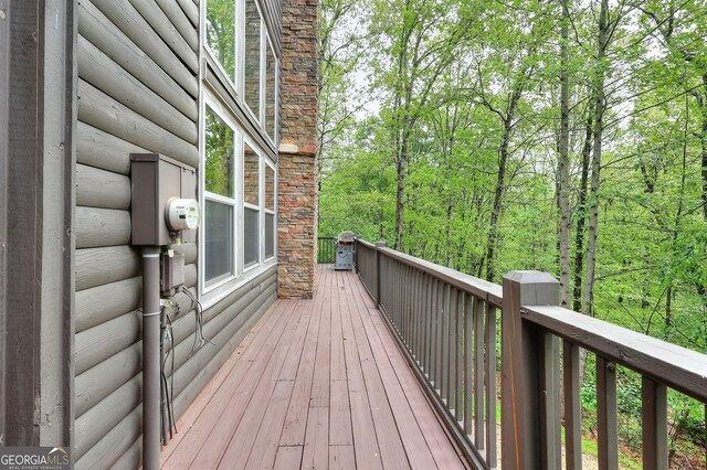 455 Old Cherokee Rd, Cleveland, GA 30528 - deck featuring a view of trees