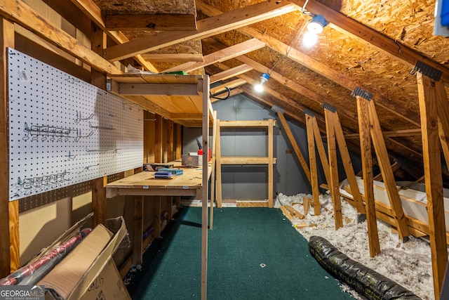view of attic