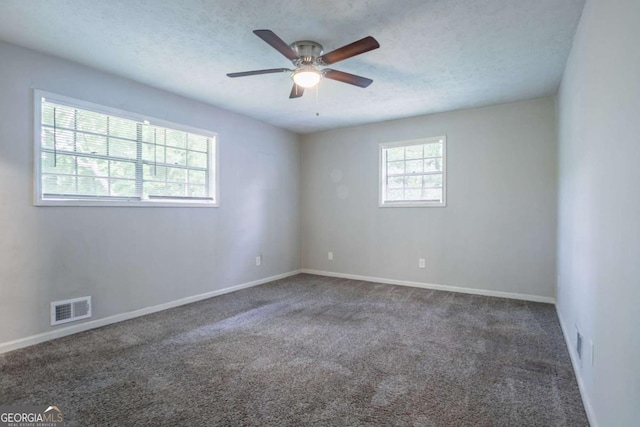 3664 Satellite Ter, Ellenwood, GA 30294 - empty room featuring baseboards, ceiling fan, visible vents, and carpet floors