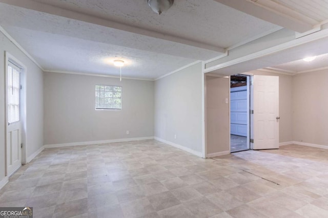 3664 Satellite Ter, Ellenwood, GA 30294 - interior space featuring baseboards, ornamental molding, and a textured ceiling