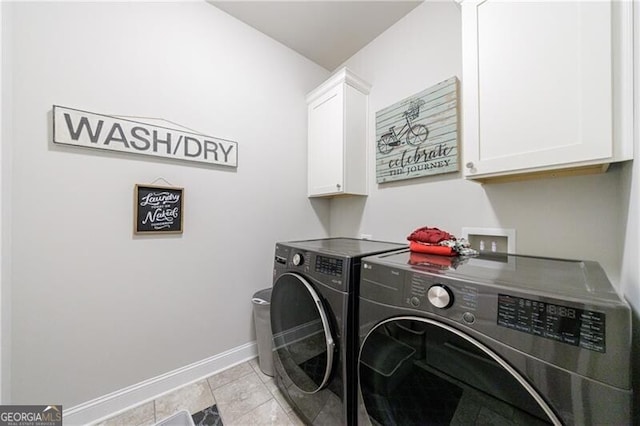 860 Hargrove Point Way, Alpharetta, GA 30004 - washroom with washing machine and dryer, cabinet space, and baseboards
