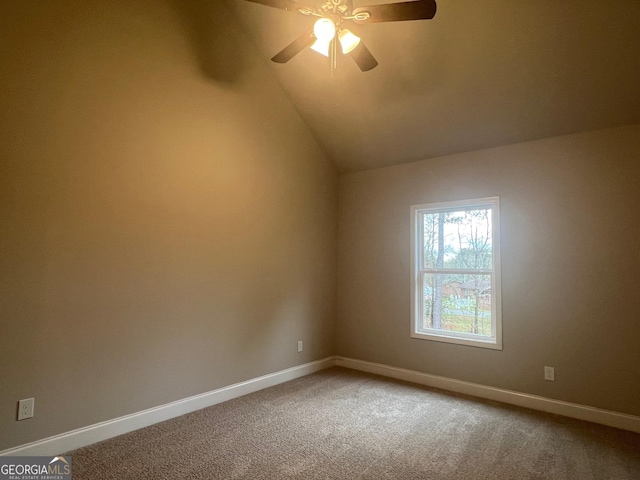 68 Davis Lake Rd Lot 16, Thomaston, GA 30286 - bonus room with baseboards, a ceiling fan, carpet floors, and vaulted ceiling