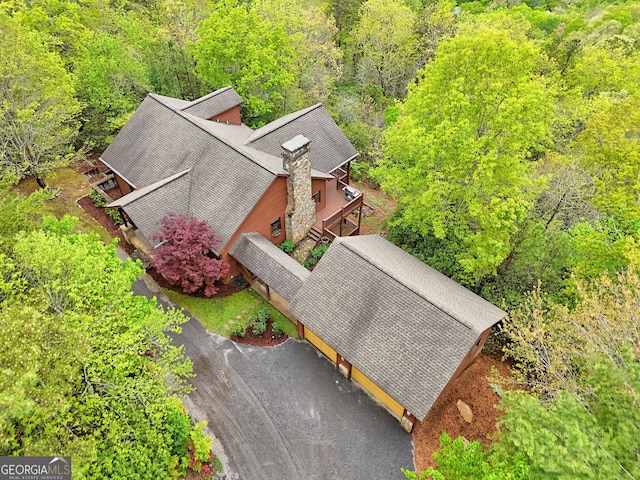 2608 The Rdgs, Hiawassee, GA 30546 - view from above of property featuring a heavily wooded area