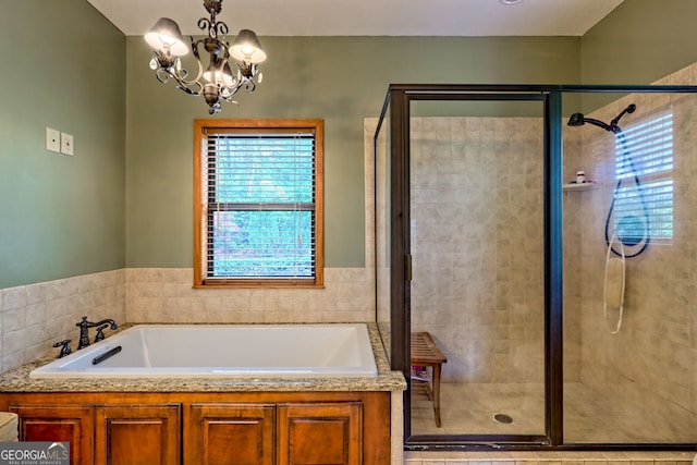 2608 The Rdgs, Hiawassee, GA 30546 - full bath with plenty of natural light, a garden tub, and a stall shower