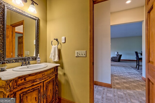 2608 The Rdgs, Hiawassee, GA 30546 - bathroom with vanity and baseboards