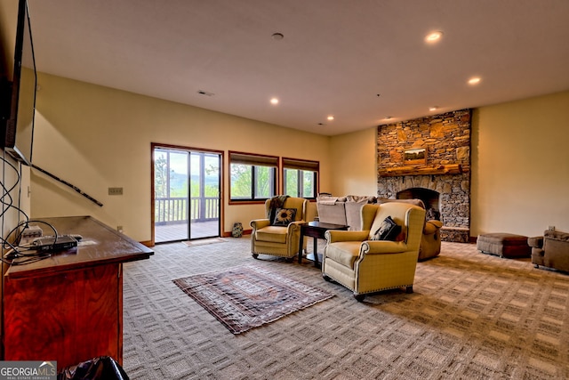 2608 The Rdgs, Hiawassee, GA 30546 - living area featuring carpet and recessed lighting