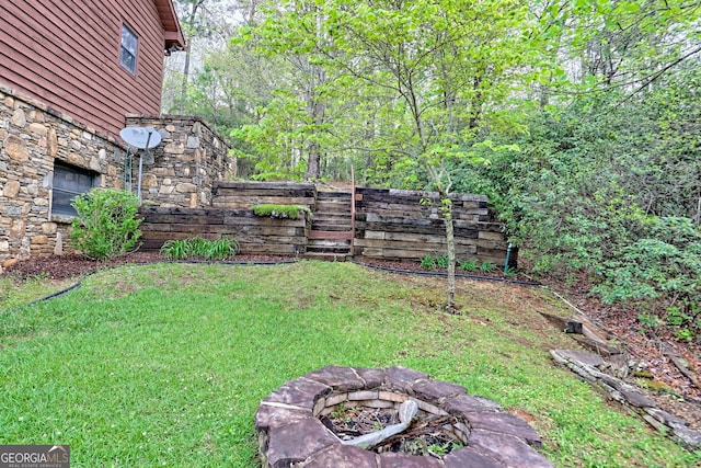 2608 The Rdgs, Hiawassee, GA 30546 - view of yard with an outdoor fire pit