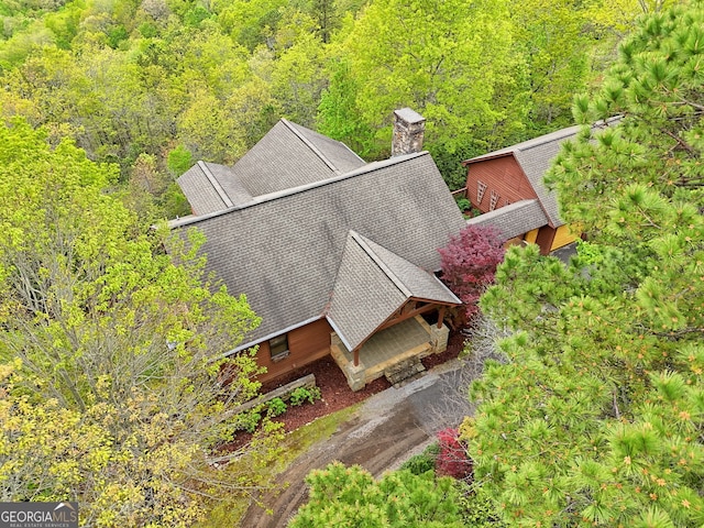 2608 The Rdgs, Hiawassee, GA 30546 - view from above of property featuring a heavily wooded area