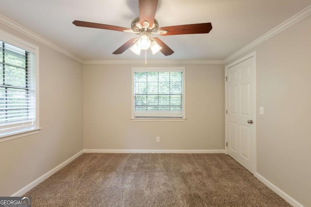 110 Valley View Ct, Tyrone, GA 30290 - carpeted spare room featuring ceiling fan, baseboards, and a healthy amount of sunlight