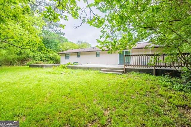 110 Valley View Ct, Tyrone, GA 30290 - back of house featuring a yard and a wooden deck