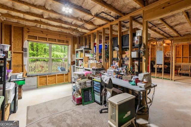 interior space featuring concrete flooring