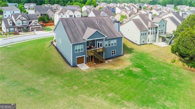 drone / aerial view featuring a residential view
