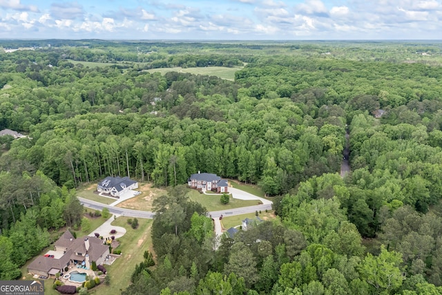 139 Thornhill Cir, Athens, GA 30607 - drone / aerial view featuring a wooded view