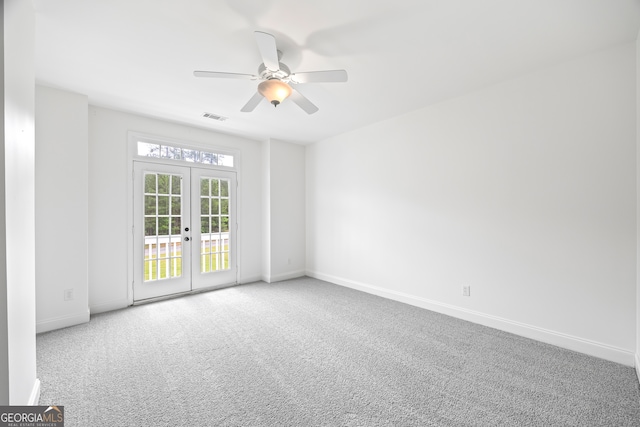 139 Thornhill Cir, Athens, GA 30607 - empty room featuring baseboards, visible vents, and french doors