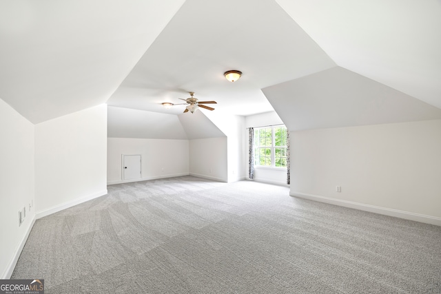 139 Thornhill Cir, Athens, GA 30607 - bonus room with baseboards, carpet, ceiling fan, and vaulted ceiling
