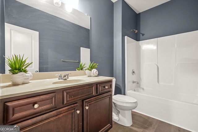 15 Manas Ct, Covington, GA 30016 - full bathroom featuring toilet, vanity, and  shower combination