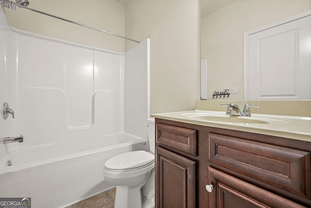 15 Manas Ct, Covington, GA 30016 - bathroom featuring shower / bathing tub combination, toilet, and vanity