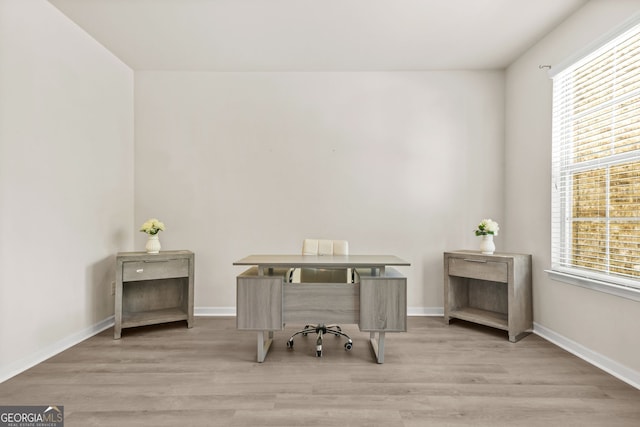 15 Manas Ct, Covington, GA 30016 - home office with baseboards, wood finished floors, and plenty of natural light