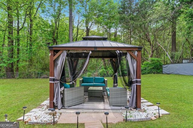 4393 Housworth Dr, Stonecrest, GA 30038 - exterior space featuring fence and a gazebo