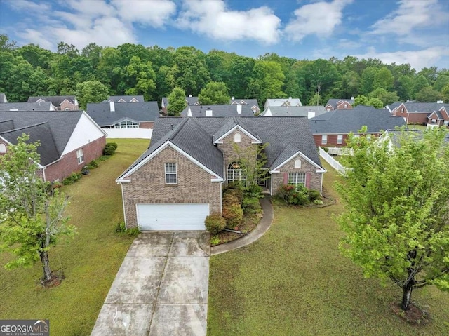 birds eye view of property featuring a residential view