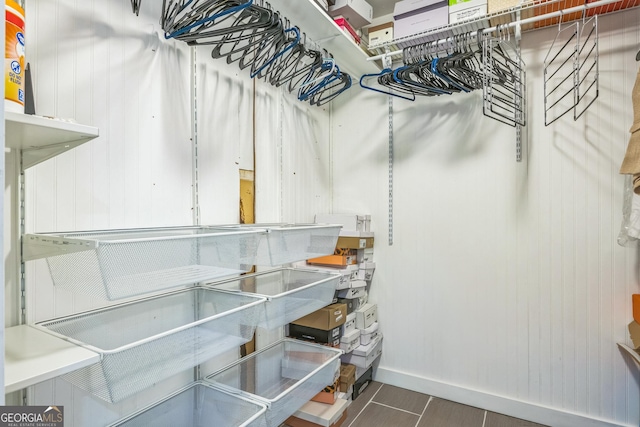 view of walk in closet