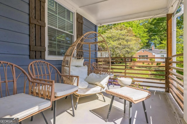 balcony with a porch